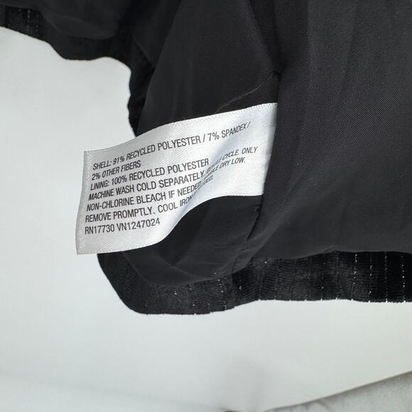 Ava & Viv Black Velvet Metallic Pinstripe Blazer Jacket Notch Career NWT 1X - Picture 7 of 9